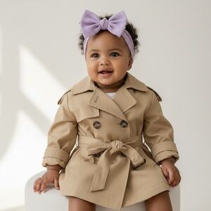 Tan Girls 6-7 yrs Trench Coat Zara